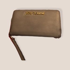 Betsey Johnson Grey Wallet w/ Gold Accents